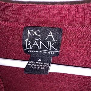burgundy button up sweater XL
